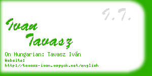 ivan tavasz business card